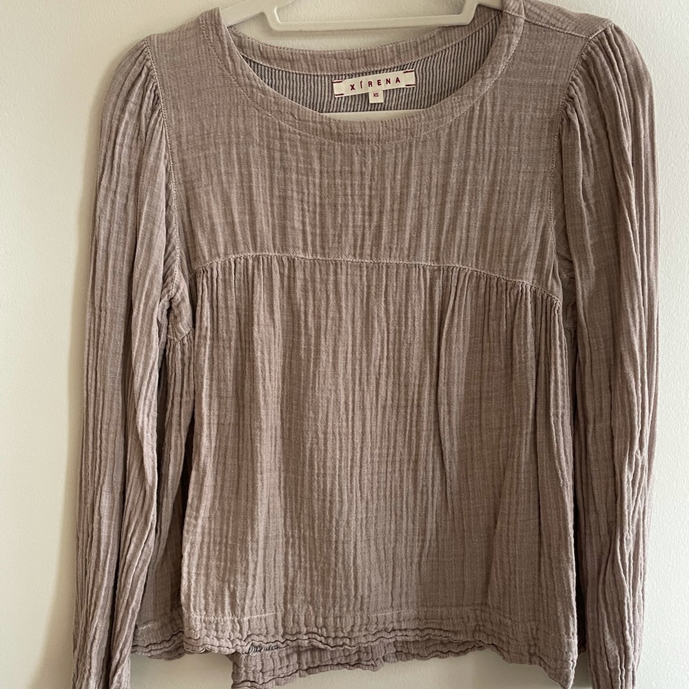 Xirena cotton gauze top